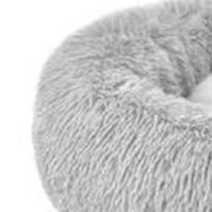 Juego de Tres Piezas de Camas Redondas de Terciopelo Gris Claro para Mascotas, Elegantes Camas para Mascotas - Product Image 6