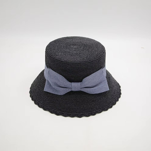 100% Chapeau seau en paille raphia de Madagascar crochet à la main en paille <span class=keywords><strong>rapia</strong></span> naturelle - Product Image 5