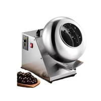 Polisseuse de fèves de chocolat en acier inoxydable de qualité industrielle, équipement de revêtement de noix et de sucre à petite échelle, tambour de glaçage de bonbons de table