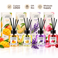 Diffuseur d'arômes moderne de 55 ml en verre rond pour huiles essentielles de fruits, bâtonnets parfumés pour la maison, désodorisant d'ambiance pour chambre à coucher, décoration parfumée