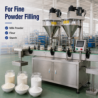 Machine de remplissage automatique de poudre haute précision à double tête à vis sans fin pour épices et café, de 50g à 1000g