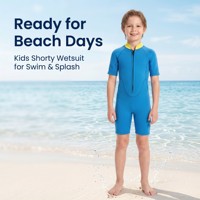 Combinaisons de plongée et de snorkeling pour enfants à manches courtes personnalisées, néoprène 3 mm, combinaison de surf une pièce pour enfants