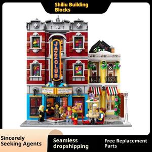 Compatible pour 10312 Jazz <span class=keywords><strong>Club</strong></span> Architecture City Street View Series 1:8 Jouets éducatifs en plastique assemblés pour garçons - Product Image 2