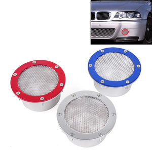 Aluminum Alloy Air Intake Vent <b>Grille</b> 76mm <b>Mesh</b> Cover <b>For</b> Car Modification Red Blue Silver - Product Image 1
