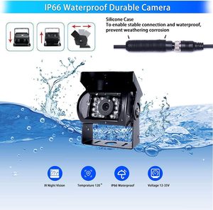 Camera Dự Phòng Với Hệ Thống Màn Hình 7 Inch Hỗ Trợ Hai Đầu Vào Video Với Camera Quan Sát Phía Sau Bộ Màn Hình Xe Hơi Kết Nối Hàng Không 4 Chân - Product Image 2