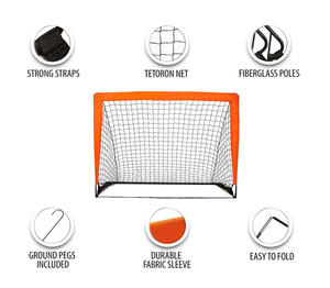4'X3'X3' <span class=keywords><strong>ประตูฟุตบอล</strong></span>เด็กแบบพับได้แบบพกพา Pop Up <span class=keywords><strong>เสา</strong></span>ไฟเบอร์กลาสทรงสี่เหลี่ยม - Product Image 3