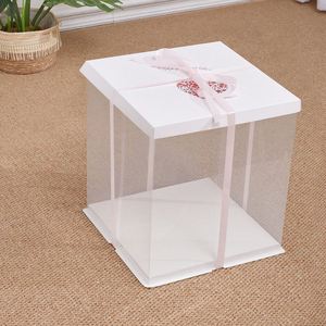Boîte à gâteau transparente en plastique, prix usine 2026, pour mariages, vente chaude, en carton kraft et matériau PET de qualité alimentaire - Product Image 5