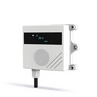 Detector de Gas Fijo para Sulfuro de Hidrógeno, Oxígeno, Dióxido de Carbono y Monóxido de Carbono, Sensor de Temperatura y Humedad, Transmisor de Gas H2S, O2, CO2, CO
