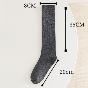 Calzini Eleganti da Donna, <span class=keywords><strong>Calze</strong></span> Glitterate al Polpaccio, Lavorazione a Maglia Multicolore per Feste - Product Image 4