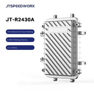 JT-R2430A pembaca RFID jarak jauh, 200km/jam Die-Cast aluminium 100 Meter 2.4ghz pembaca Rfid aktif dan penulis