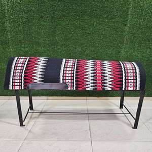 แผ่นรองอานม้าขนสัตว์แบบปรับแต่งได้แผ่นหนังทำมือสไตล์กระโดดสไตล์ตะวันตกแผ่นผ้าสักหลาดเจลปรับแต่งโลโก้ได้ตามต้องการขนาด - Product Image 4