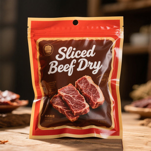 Sachets d'emballage alimentaire en plastique refermables pour bœuf séché avec fenêtre transparente - Product Image 5