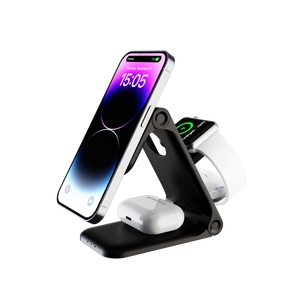 Station de charge rapide sans fil 3 en 1 18W, chargeur sans fil magnétique pour <span class=keywords><strong>téléphone</strong></span> <span class=keywords><strong>portable</strong></span>, montre intelligente, vente chaude - Product Image 2