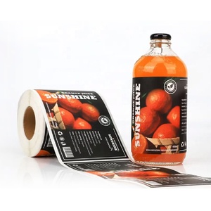 Tùy chỉnh tự dính nhãn dán cho chai nước trái cây Vinyl Bopp nhãn trong suốt cho chai nước trái cây - Product Image 1
