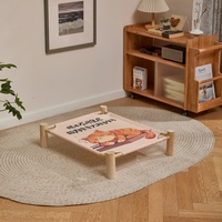 Lit pour animaux de compagnie résistant à l'humidité, hamac en bois, lit pour chien, lit pour chat, lit rectangulaire, personnalisable