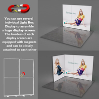 Boîte à lumière LED SEG portable personnalisée, en aluminium et PVC, pour stand d'exposition, boîtes lumineuses rétroéclairées, publicité pour stand de salon professionnel