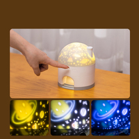 Projecteur LED Plafonnier Étoilé pour Bébé, Lampe de Nuit USB Mini Projection Maison de Neige 360° pour Enfants