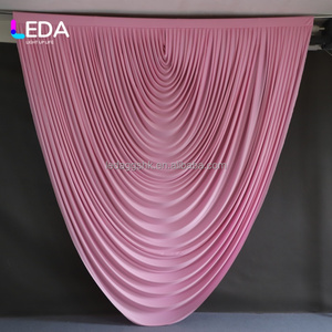 Cortina de Fondo para Escenario de Boda LEDA, Tamaño Personalizado, Cortina Decorativa de Seda Láctea, Cortina Ondulada para Decoración de Bodas - Product Image 3
