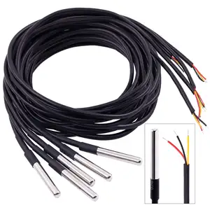 Original Chip DS18B20 One Wire 2M 3M 5M 10M Arduino Temperature Sensor With 0.5 Deg C Accuracy