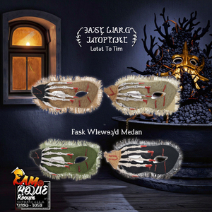Masque de mascarade d'horreur en plastique pour Halloween adulte squelette main bricolage couvrant les yeux sérigraphié accessoires de déguisement de Cosplay habiller - Product Image 3