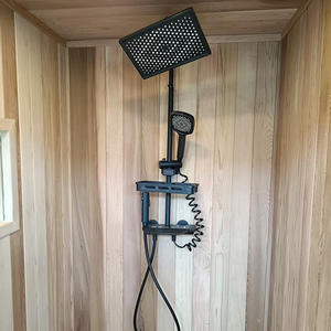 Fabricant professionnel de sauna extérieur moderne en cèdre rouge, sauna traditionnel avec poêle, sauna cube avec baignoire de glace pour 3-4 personnes - Product Image 6