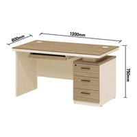 Bureau de travail moderne en bois simple avec plateau pour clavier, petit bureau d'étude d'angle, bureau ergonomique pour ordinateur personnel à domicile avec tiroirs