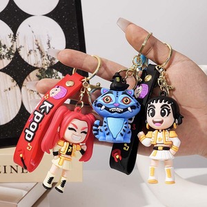 Adorable Llavero de Dibujos Animados de Música K-pop, Colgante 3D con Cierre de Langosta Dorado para Decoración de Bolsos y Mochilas, Regalos y Recuerdos de Fiesta - Product Image 2