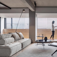 Würfelförmiges Stoffsofa aus Baumwolle und Leinen, modulares Relaxsofa, Einzel- oder Doppelsitzer für kleine Wohnzimmer