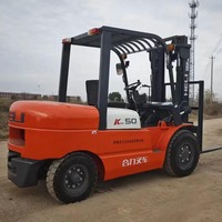 Chariot élévateur Heli CPCD50 de 5 tonnes d'occasion en bon état, adapté à la construction ou au bâtiment, moteur Isuzu, prix compétitif, à vendre