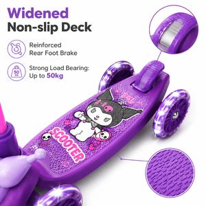 Patinete Plegable para Niños con Ruedas de PU con Luces, Altura Ajustable en 4 Niveles, Patinete de 3 Ruedas para Niños y Niñas de 3 a 12 Años - Product Image 4