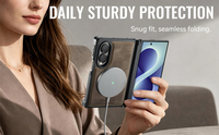 Casing Belakang Kulit CaseMe Strong Magnetic untuk Samsung Z Fold 8 8 Ultra, Mendukung Pengisian Nirkabel, Anti-Shock TPU untuk Samsung Z Fold 8