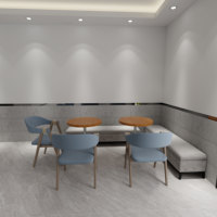 Carrelage de sol intérieur en céramique brillant effet marbre 600x600mm, épaisseur 9,5mm, garantie 5 ans, design moderne minimaliste haut de gamme pour