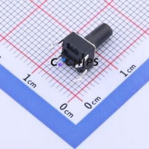TC-1102-C-N-B Tactile Switch Through hole Component (THT)-4P,6x6mm Switch Single Pole Single Throw Round Button 1N Through Hole - Product Image 2