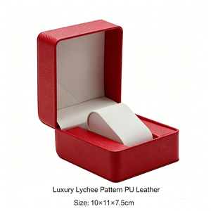 Luxury Black Leatherette <b>Watch</b> Box with Recycled Materials In-Stock <b>Watch</b> <b>Case</b> for Storage & Gift Giving Custom Logo Packaging - Product Image 2