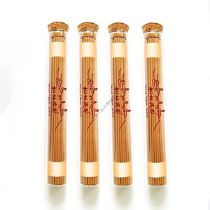 Tubos de incienso de vidrio Tianjing de 5 a 50 gramos con tapón de corcho, transparentes, para almacenamiento de madera de agar y sándalo para aromaterapia - Product Image 2