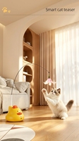 Jouet pour chat intelligent et mignon 2026, électrique, rotatif, interactif avec ventouse, son d'oiseau, pour soulager l'ennui en intérieur