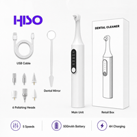 Outil de soin dentaire professionnel, polisseur de dents rechargeable, portable, pour usage domestique, 5 vitesses réglables, 6 têtes de polissage
