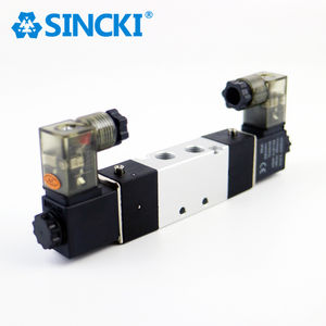 4V130E-06 5 Port 2 yollu çift bobin alüminyum alaşım Solenoid vana endüstriyel uygulamalar için 4V pnömatik makine çalışma hava - Product Image 5