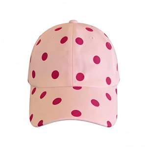 Casquette de baseball personnalisée à pois, impression numérique, coton lavé vintage, réglable pour femmes et hommes - Product Image 4