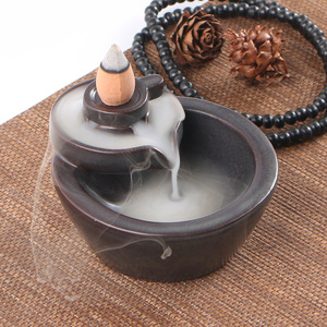 Quemador de Incienso de Cerámica con Diseño de <span class=keywords><strong>Molino</strong></span> de Piedra Ywbeyond, Porta Incienso de Cono de Sándalo para Aromaterapia, <span class=keywords><strong>Cascada</strong></span> Decorativa para el Hogar - Product Image 6