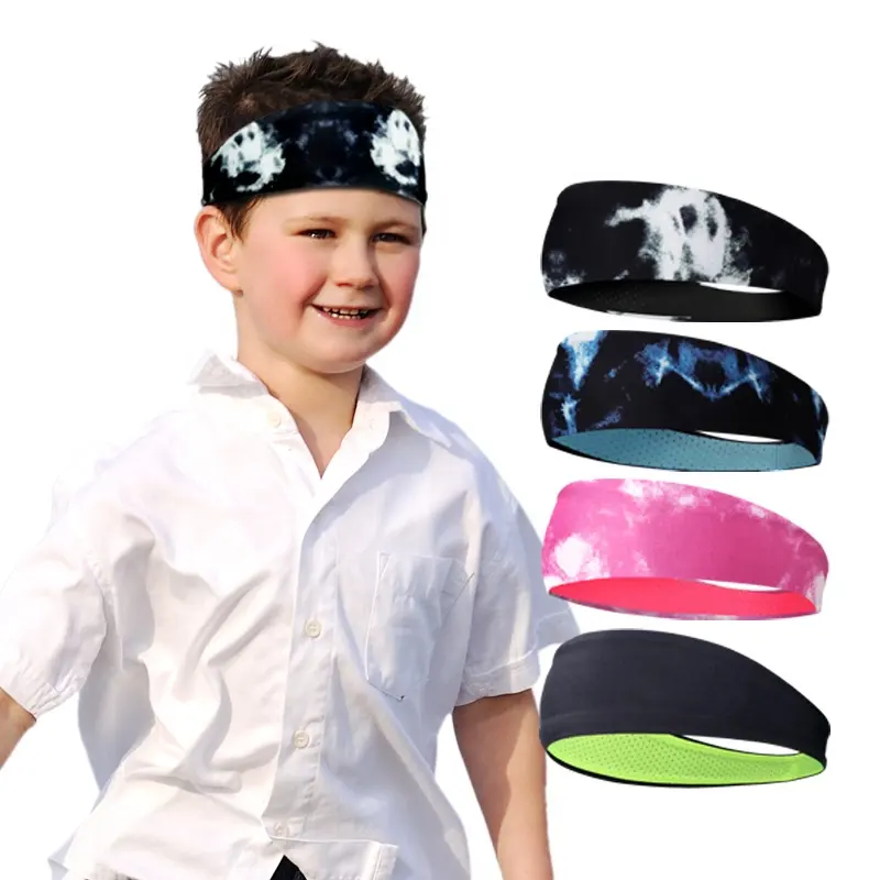 Girl Bulk Softball Custom Gym Basketball Karate Workout Sweat Head Kids Hair Band Children Sport Headband Run For Boy With Logo