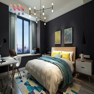 <span class=keywords><strong>Papier</strong></span> <span class=keywords><strong>peint</strong></span> PVC auto-adhésif uni mat, imperméable, pour salle de bain, chambre à coucher, salon, moderne, simple, couleur unie violette - Product Image 6