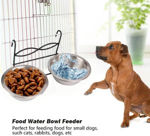 Durable Stainless Steel Hanging Pet Feeding Bowl for Food and Water Suitable for Kennels Crates <b>Cages</b> and Animal Enclosures - Product Image 3