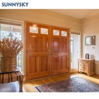 Porte d'entrée en bois massif moderne Sunnysky, design américain, pour maisons