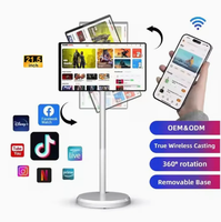 24 Inch Portable TV MonitorTouch Screen Smart White with Front Camera Portable Smart Tvs for Home Business Gaming