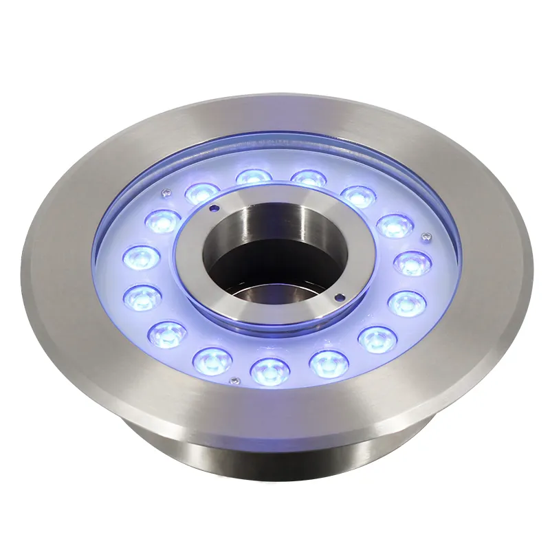 304 Stainless Steel Led Fountain Lights 12 Volt Submersible Led Multi Color Fountain Ring Lights