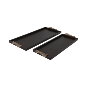 Vassoio decorativo moderno con manici in alluminio per centrotavola da caffè, decorazione per camera da letto e bagno - Product Image 2