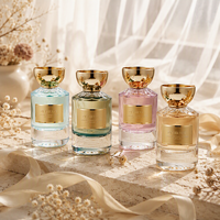 Flacon en verre cylindrique vide pour huile de parfum avec pulvérisateur à pompe 50ml 100ml 250ml, surface sérigraphiée, emballage en boîte