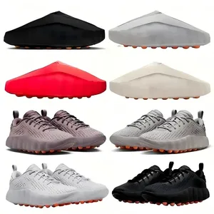 Chaussures de créateur Style MIND 001 – Sandales unisexe en cuir véritable avec semelle extérieure en cuir, monture chromée gris clair, rouge soleil, pour l'extérieur, l'été, avec fonction massage - Product Image 6