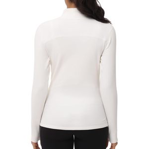 FOXA Camiseta térmica de manga larga con cuello simulado para mujer, con orificio para el pulgar, ropa interior de forro polar suave - Product Image 4